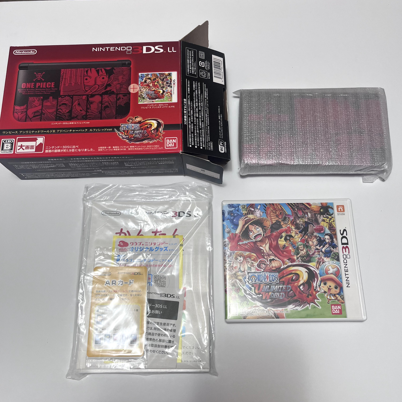Nintendo 3DS LL XL One Piece Unlimited World R Luffy Red OPEN BOX AMERICAN SELLR