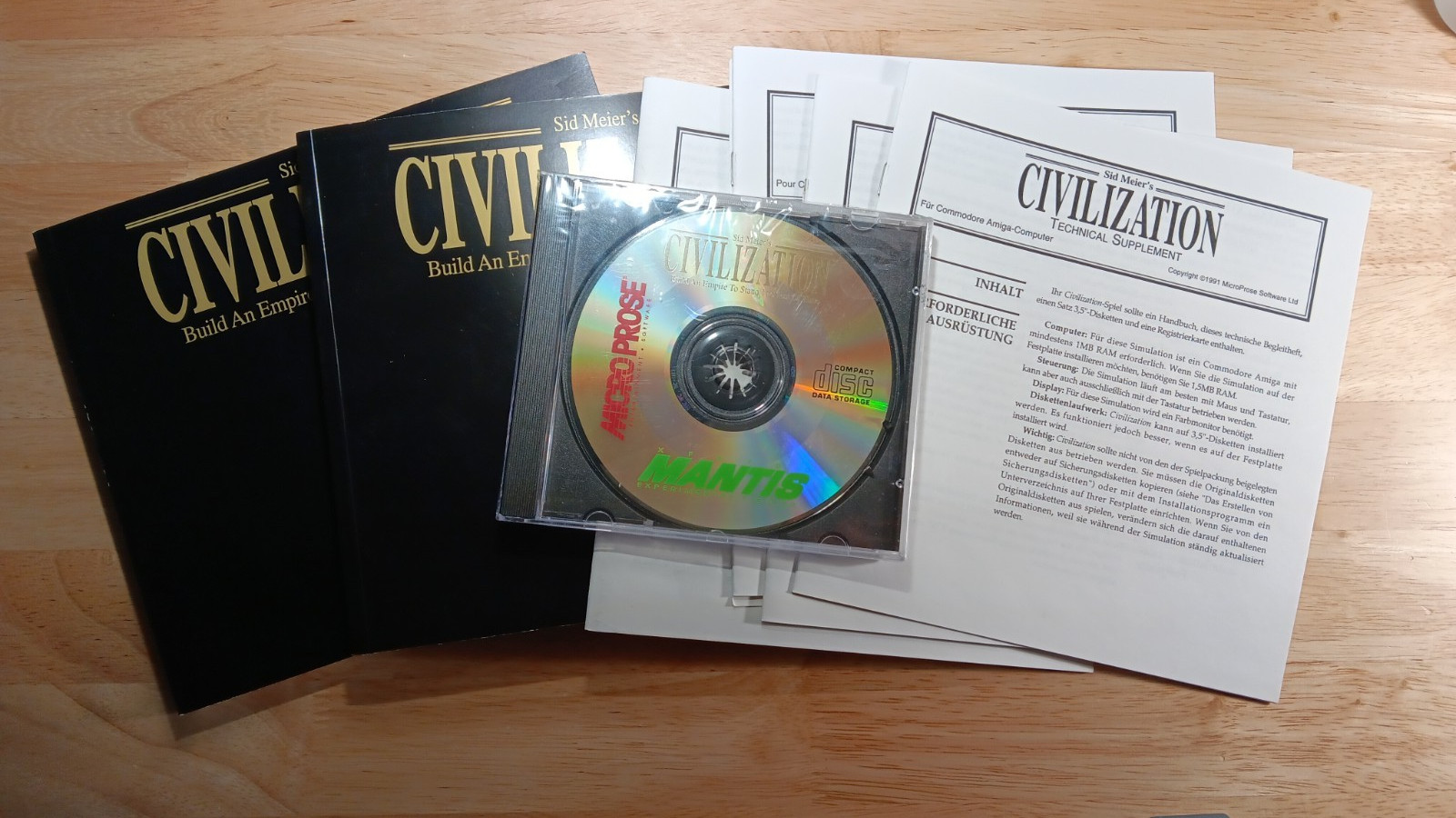 Sid Meier’s Civilization 1991 MicroProse Manuals French German Manuals 1996 CD