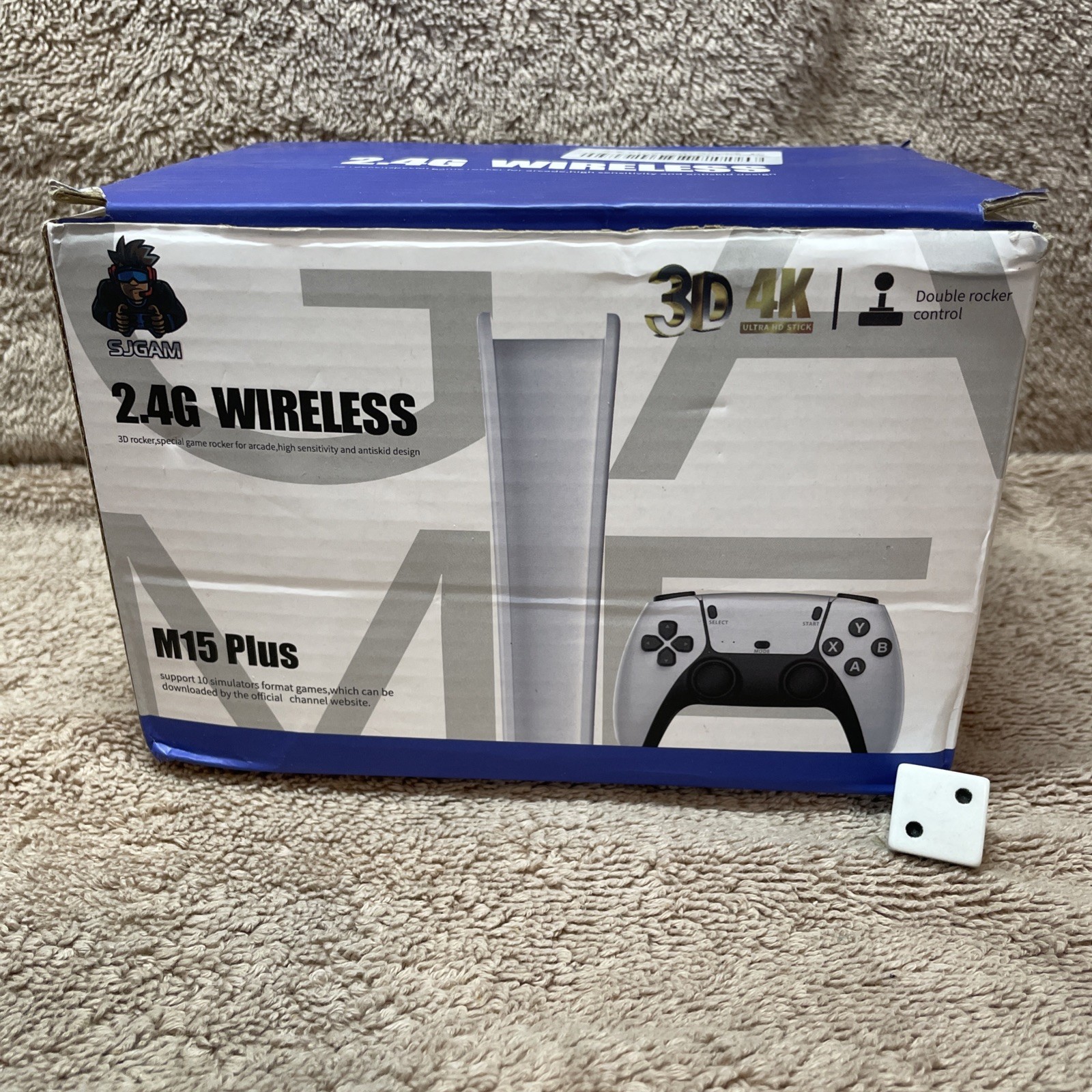 SJGAM M15 Plus Retro Video Game Console White 4K HDMI 2.4G Wireless Controllers