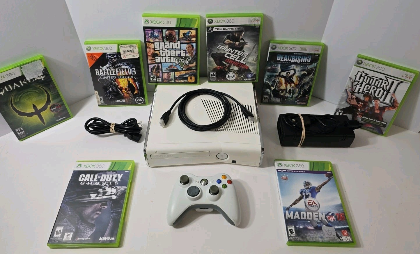 XBox 360 Slim 250GB Console 8 GAME MEGA BUNDLE! CLEAN/TESTED! SHIPS FREE 🔥