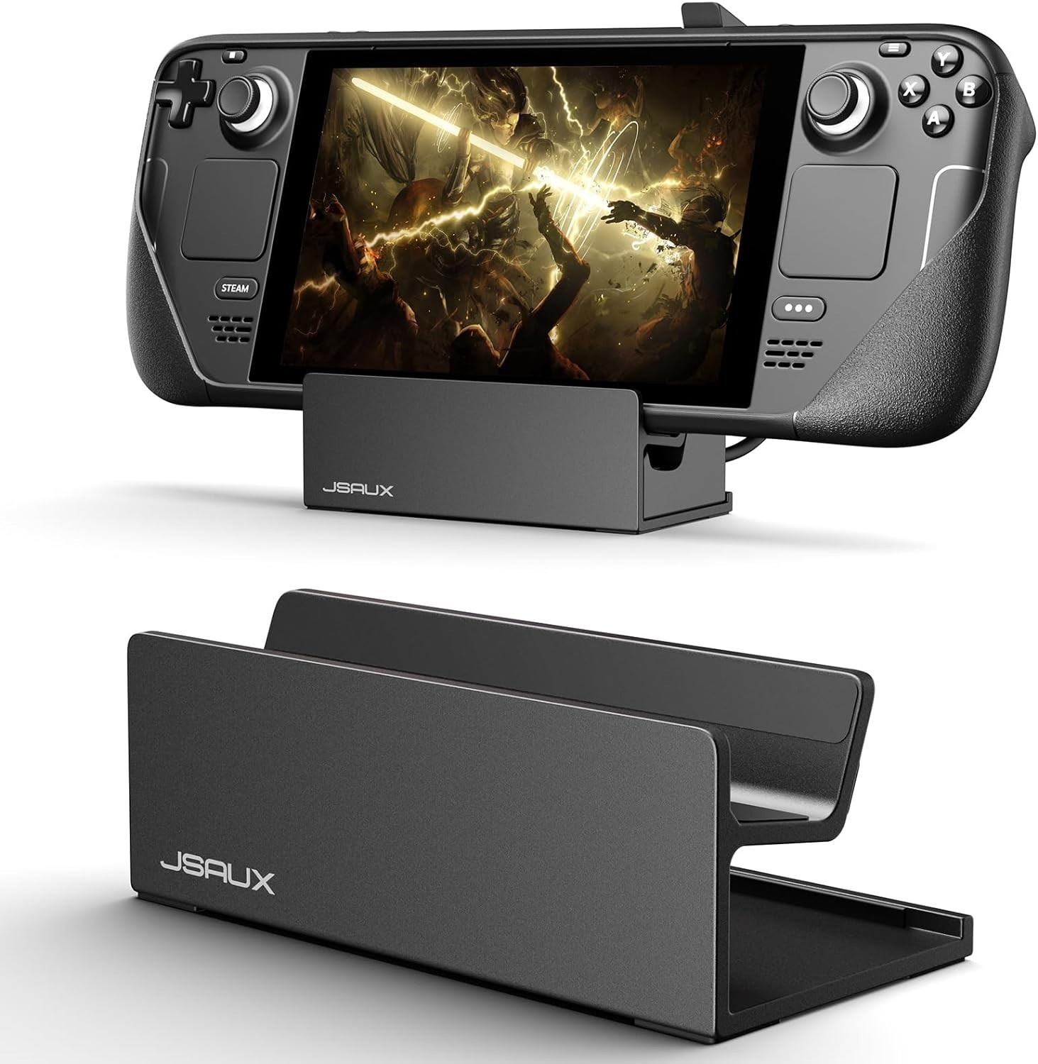 Secure Anti-Slip Steam Deck Stand for Gaming with Protective Case Compatibility