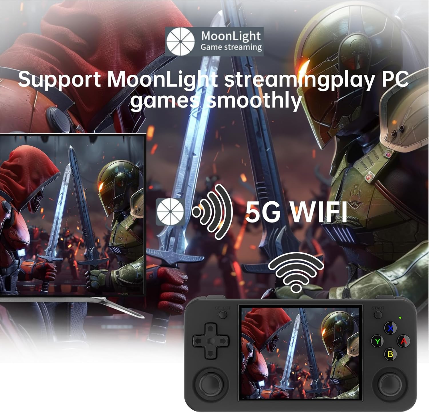 RG35XX H, Retro Handheld Gaming Console, Support HDMI TV Out, 5G Wifi Bluetooth