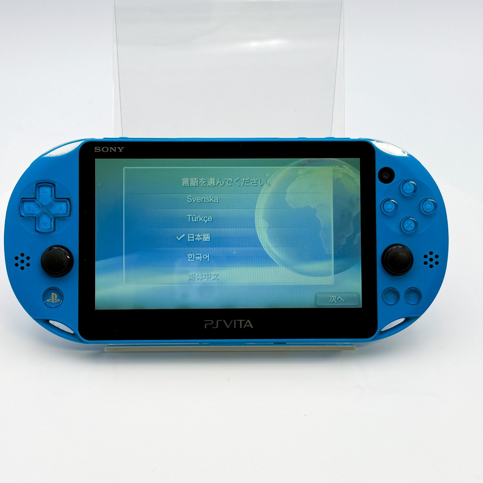 PS Vita Aqua Blue PCH 2000 Za23 Console PSV Slim Good Condition Tested Working