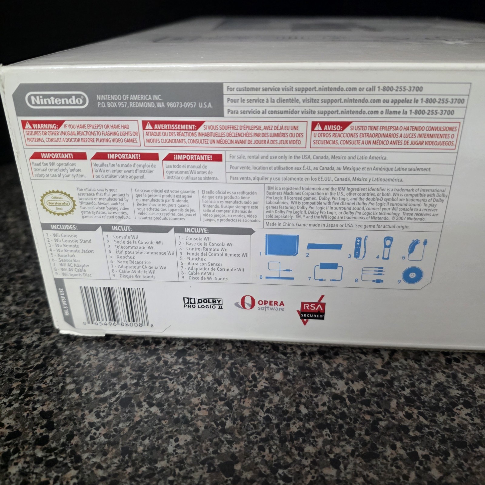 Nintendo Wii Sports Bundle BOX ONLY With Manuals Inserts Registration Card OEM