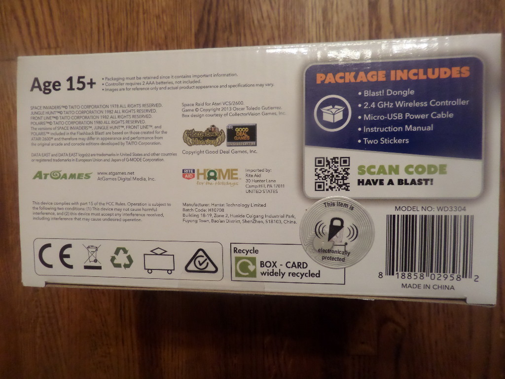 Activision Flashback Blast! Space Invaders BurgerTime HDMI 12 Retro Video Games