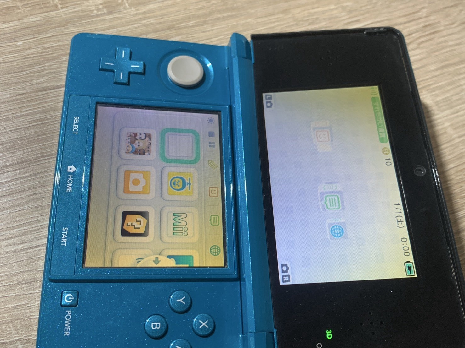 1167 Nintendo 3DS Aqua Blue Good TESTED