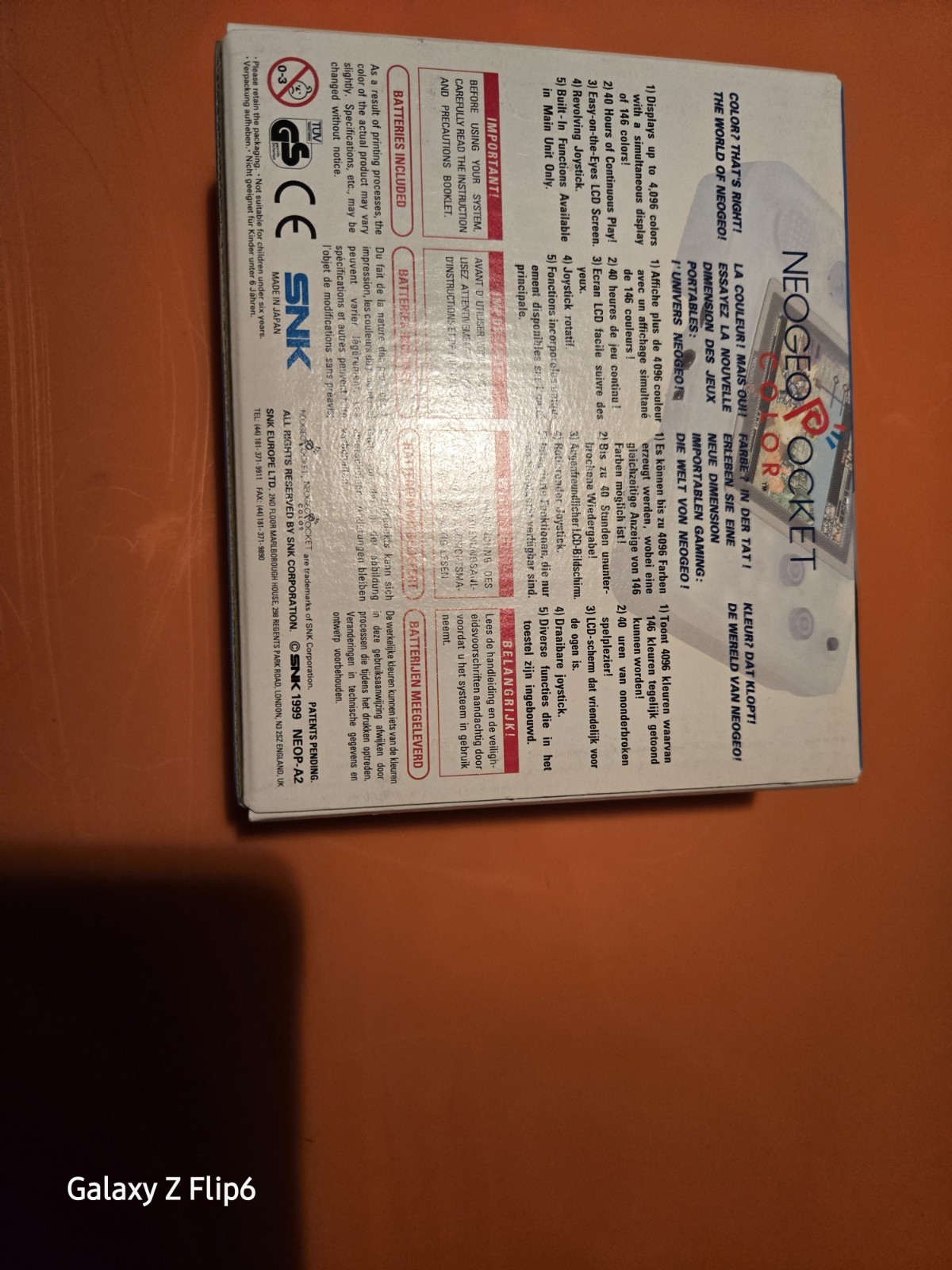 NEW SNK Neo Geo Pocket Color Clear Console *RARE- WESTERN EDITION* Free SHIPPING