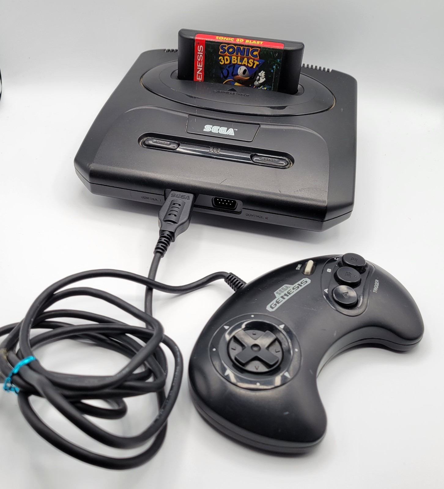 Sega Genesis 2 Console Bundle Model MK-1631 8 Games Double Dragon Sonic NBA Jam