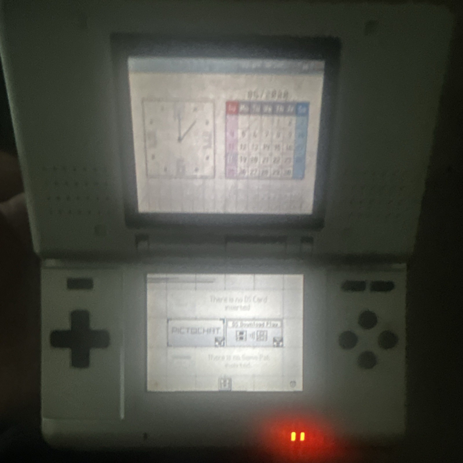 Nintendo DS Silver Handheld Console Dual Screen Touch Screen NTR-001