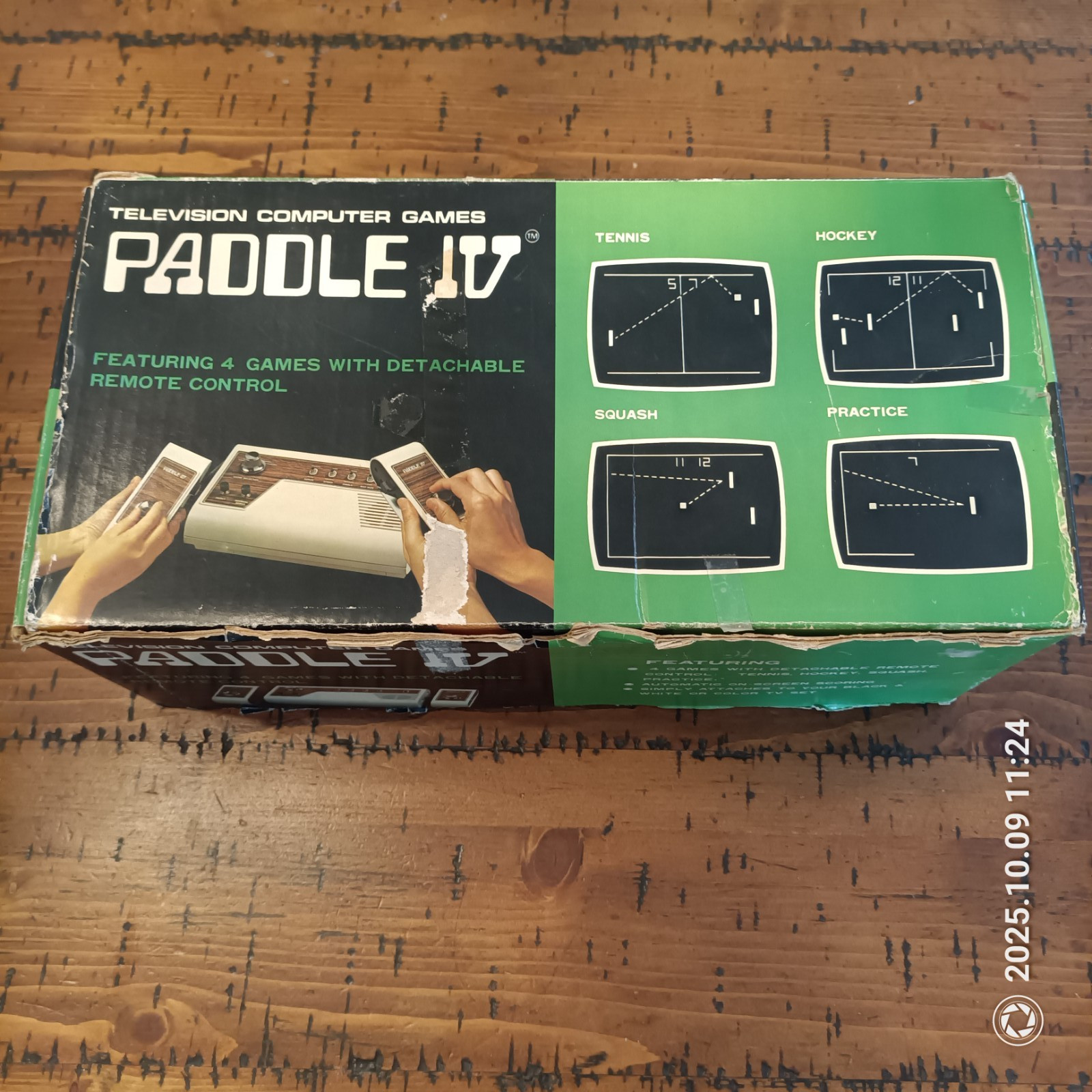 Vintage Paddle IV TV Computer Game Box Only – Pong Style Console Packaging