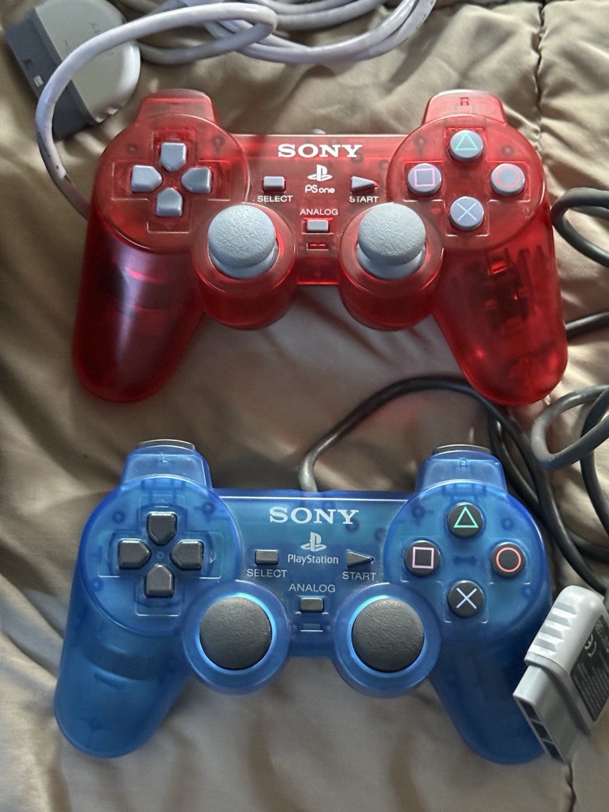 Sony PlayStation 2 SCPH-39001 Console w/ Red & Blue Controllers, 8MB Memory Card