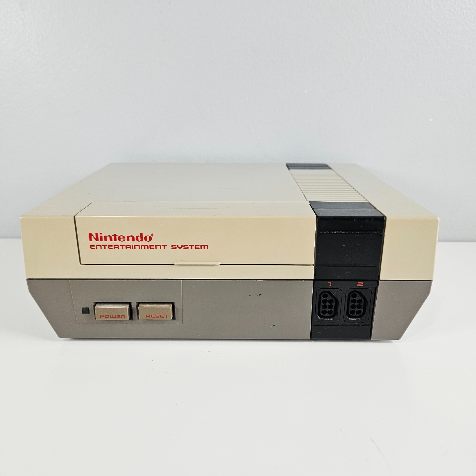 Nintendo NES Console Only • NES-001 Front Loader Tested Working Yellowing Used