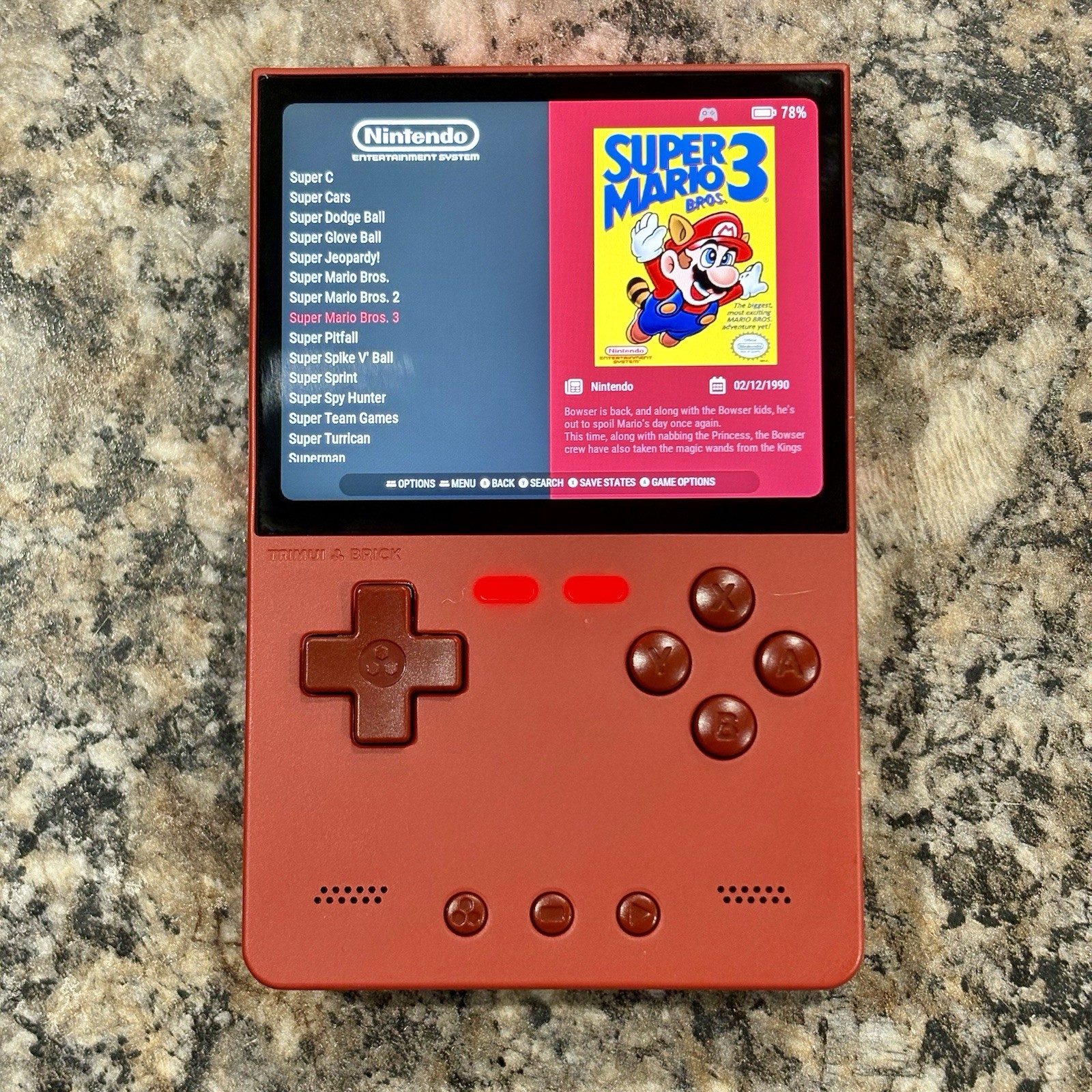 New Trimui Brick Gaming Handheld, New 64GB Card, Custom Loaded Ready To Play