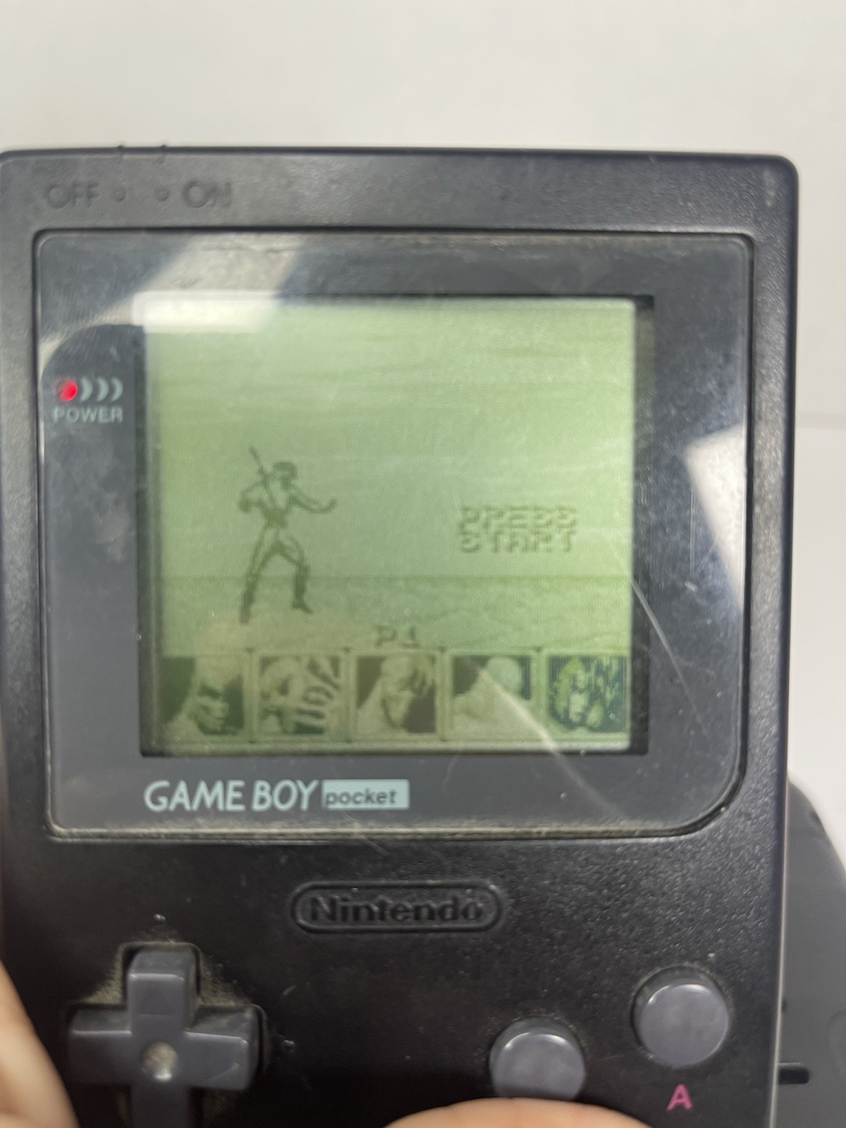 Nintendo Game Boy Pocket Handheld Game Console MGB-001 Black W/ Game