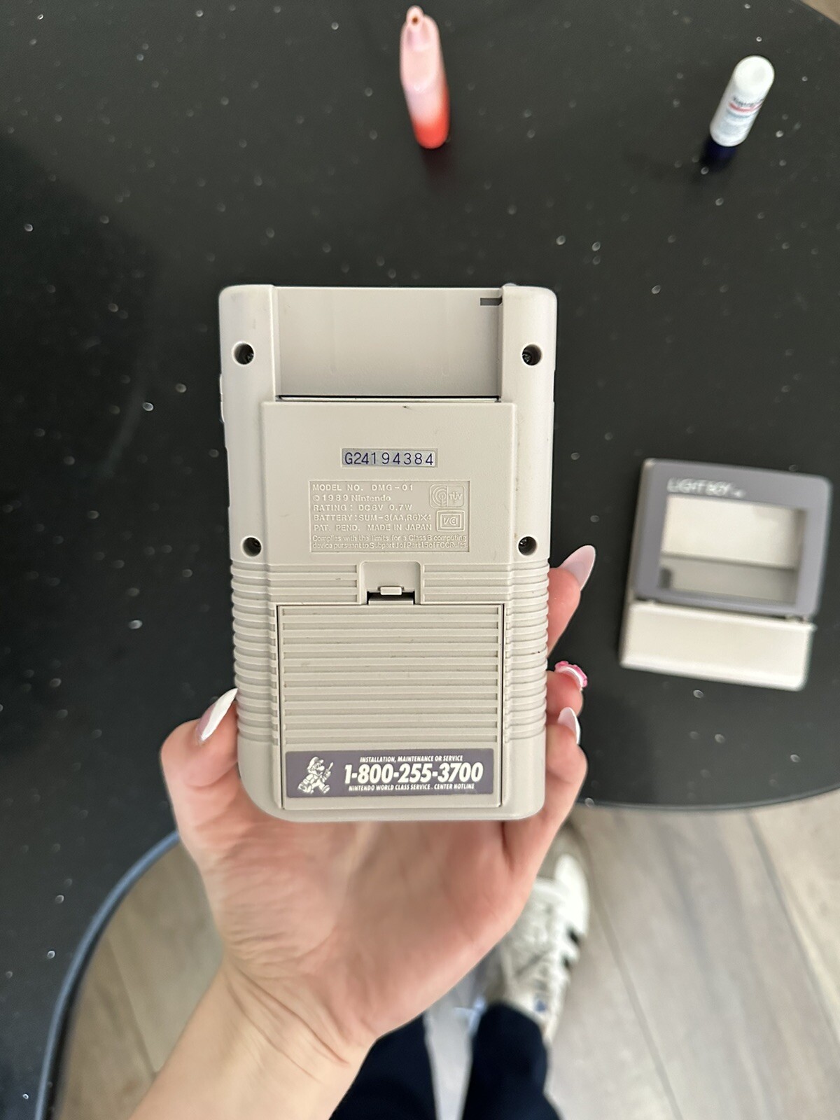 Nintendo Game Boy Launch Edition Handheld System – Gray And Light Boy Accessory