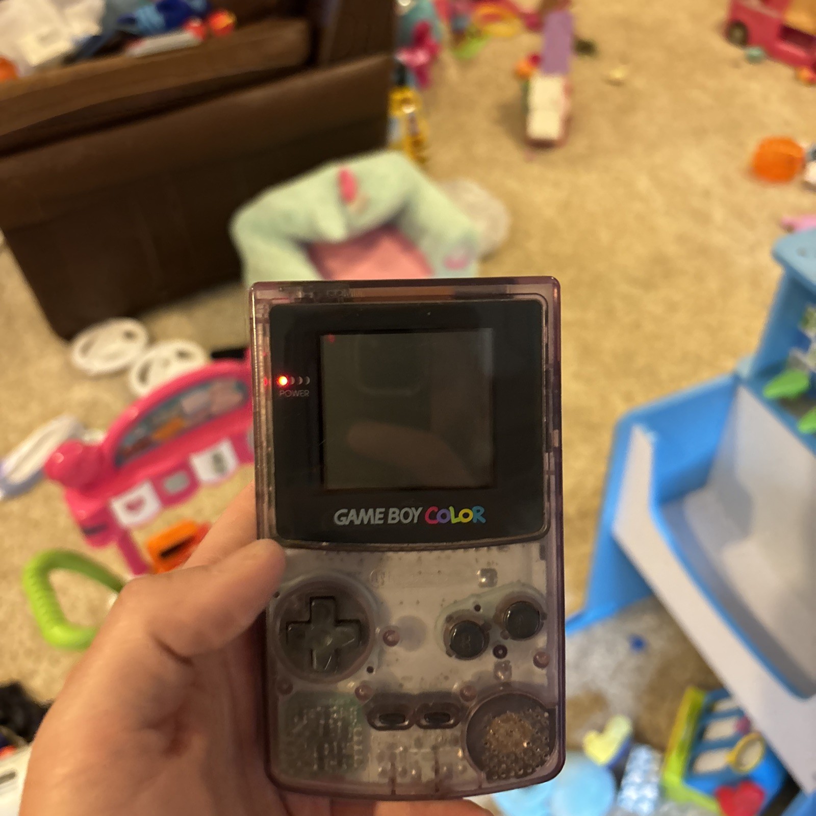 Nintendo Game Boy Color Atomic Purple CGB-001 Handheld Console & 6 Games