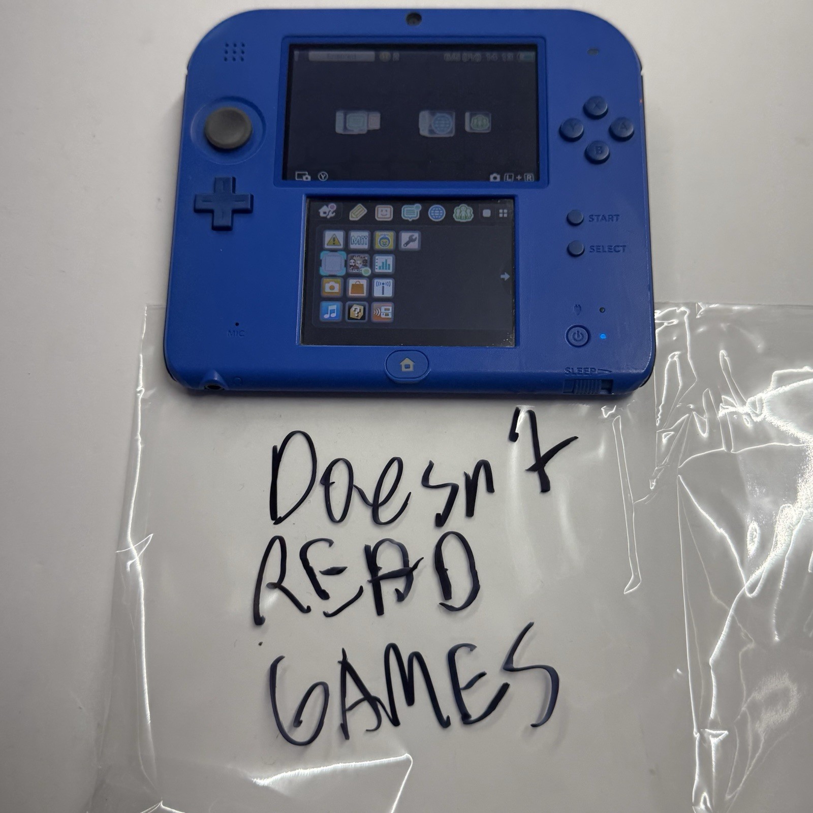 Defective 3ds – Nintendo 2ds 4GB Console Blue Doesn’t Read Games #1