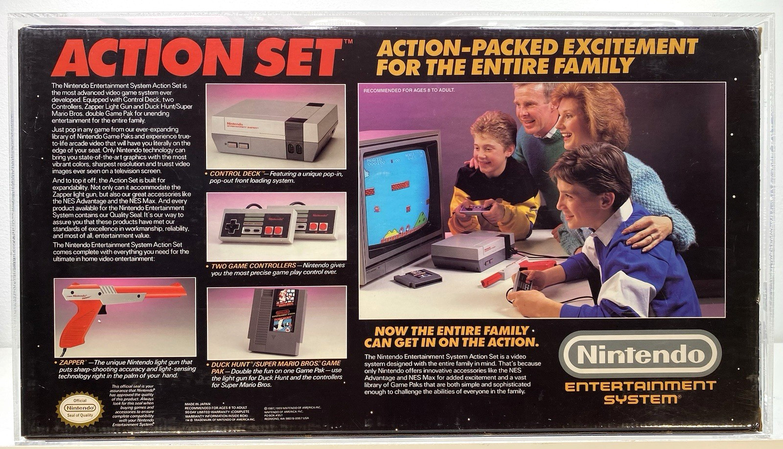 NES Nintendo Action Set Red Zapper System Console New Sealed CAS 85+ TOP POP