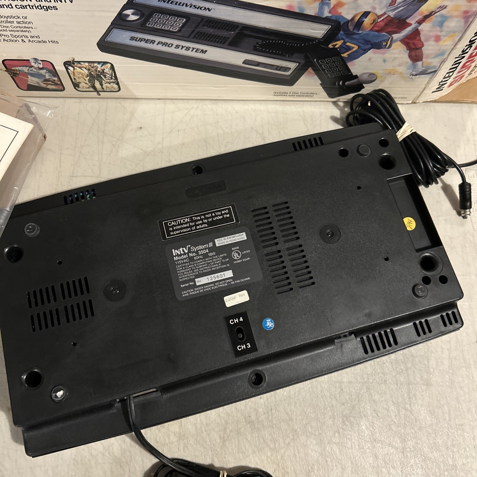Intelllivision Super Pro System Console & Box Untested Incomplete Read As Is