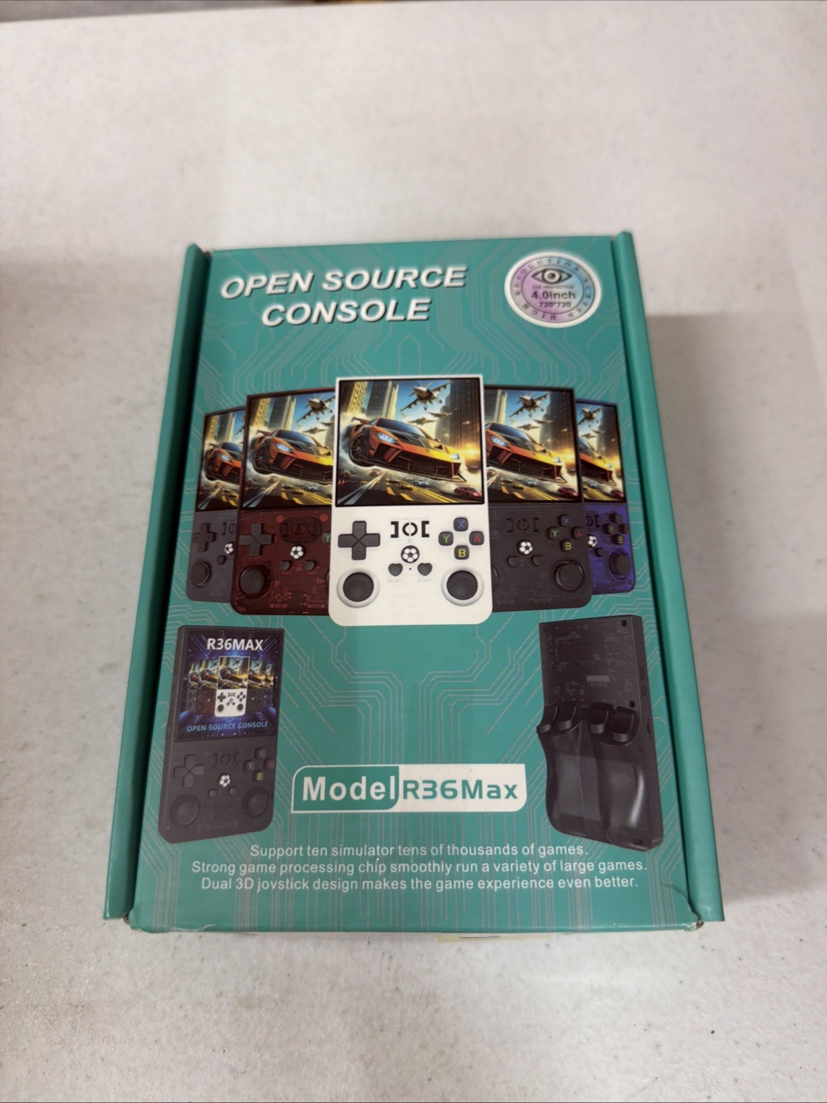 Open Source R36MAX 4000mAh Portable Recharge Handheld Retro Game Console White