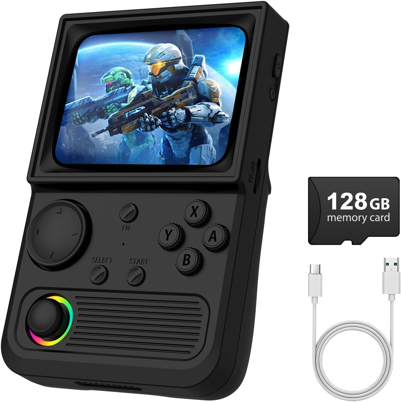 R36T Retro Gaming Console, 3.5”IPS Screen Crt-Inspired, Handheld Game Console 6