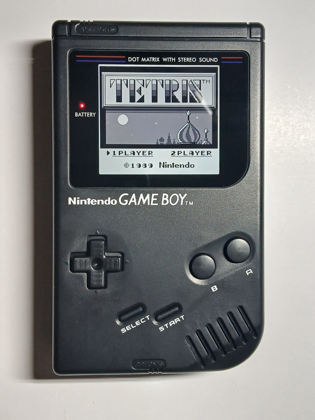 Black Nintendo Gameboy DMG w/ IPS Color Changing Screen. no game