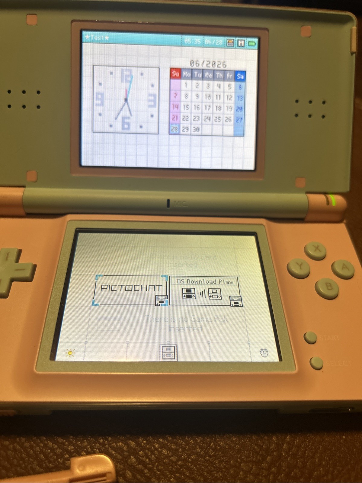 Nintendo DS Lite Pink & Blue – Tested With Games Nintendogs, Little Mermaid