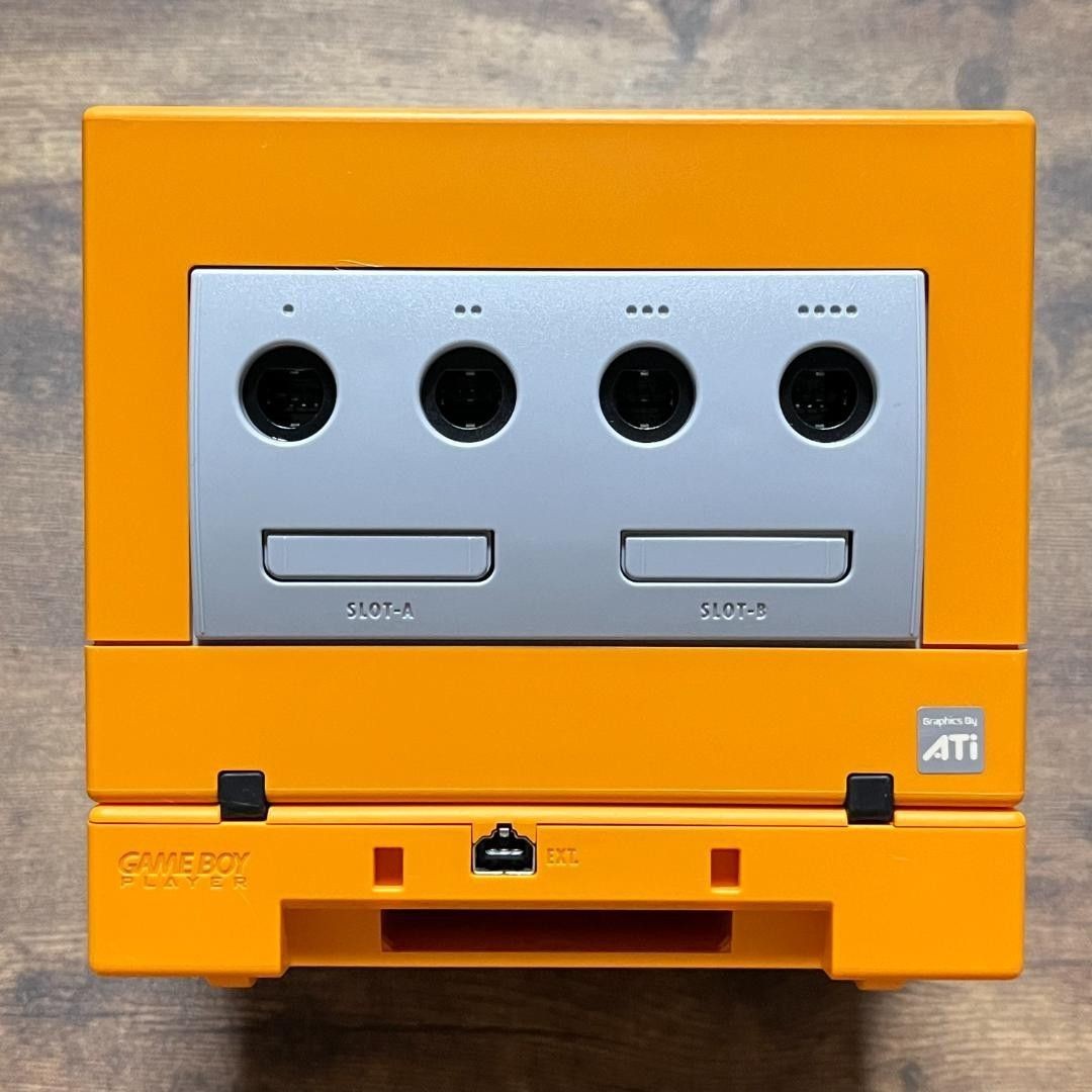 Nintendo GameCube Console Orange NTSC-J Japanese Ver w/Game Boy Player Tested