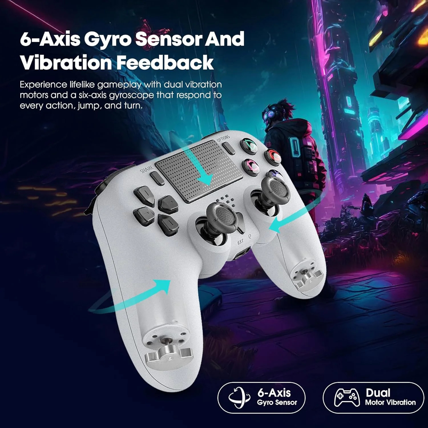 GioMay Pro Wireless Controller Compatible with PS5 Slim & Pro – Bluetooth