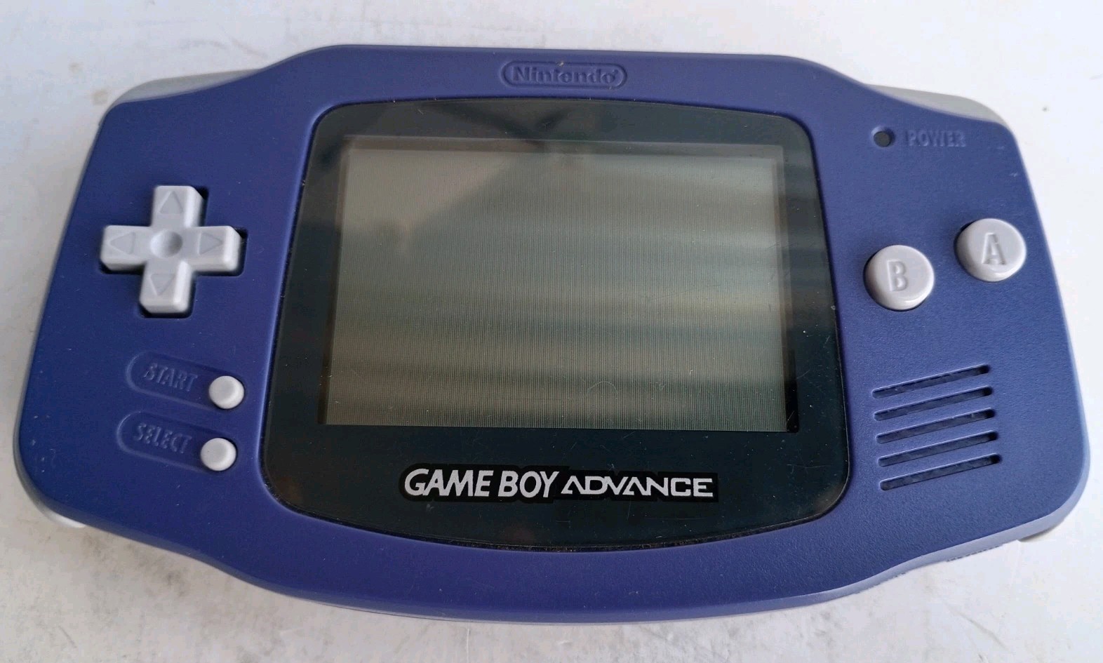 Nintendo Game Boy Advance AGB-001 Glacier Purple Console Tested Works + Game