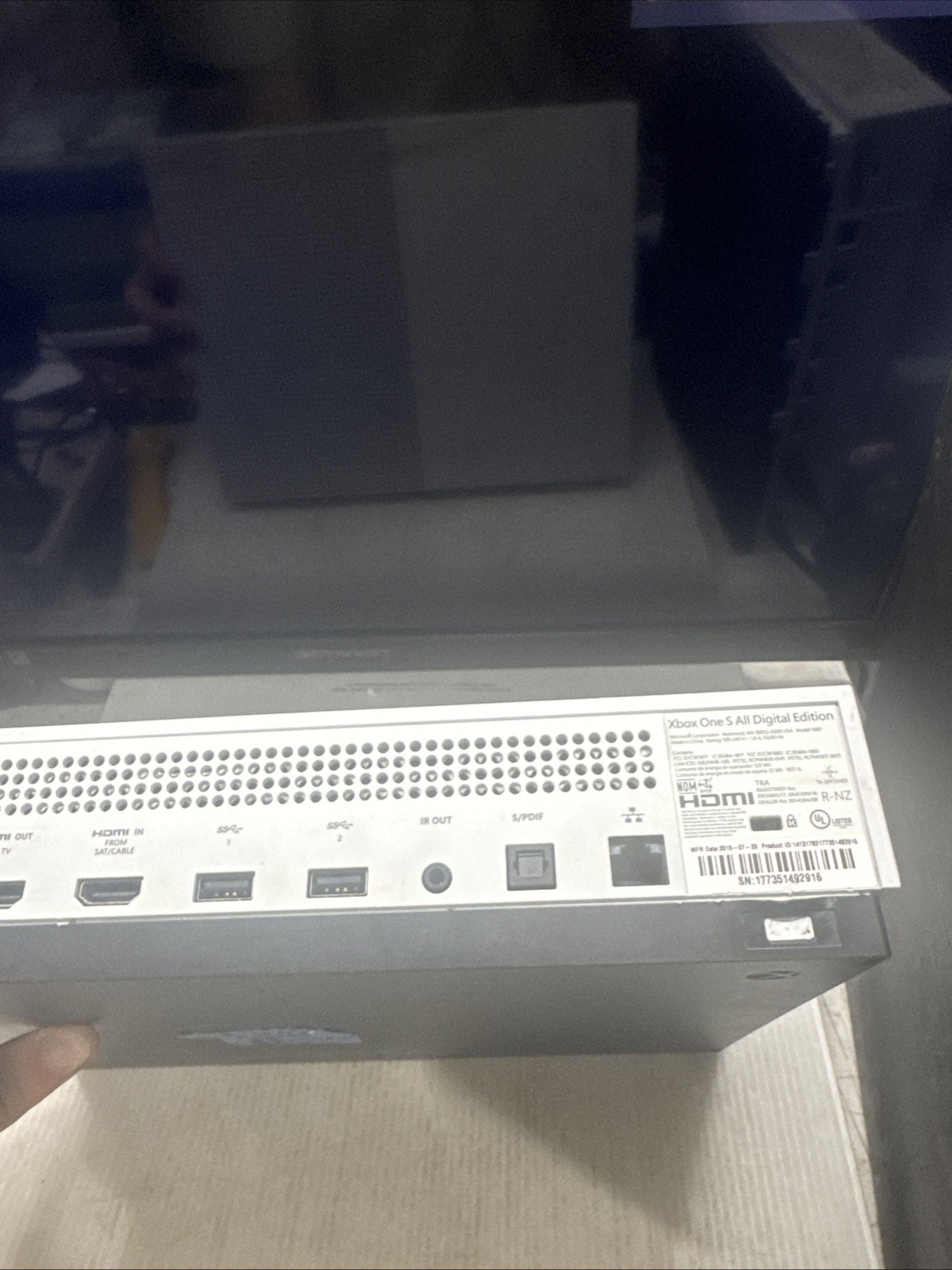 Microsoft Xbox One S All Digital Edition Console White- For Parts Or Repair Only