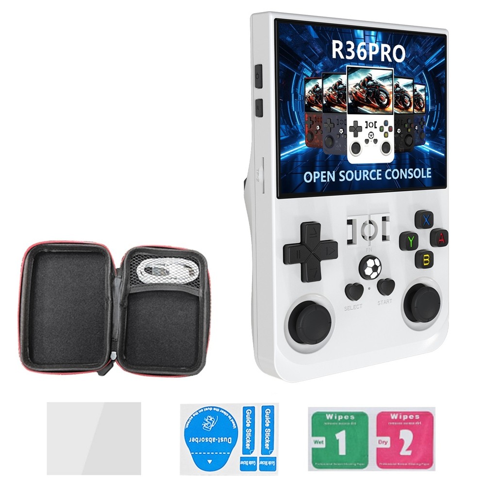 R36PRO 128GB Portable Retro Game Console 3.5 Inch Screen Lett3656