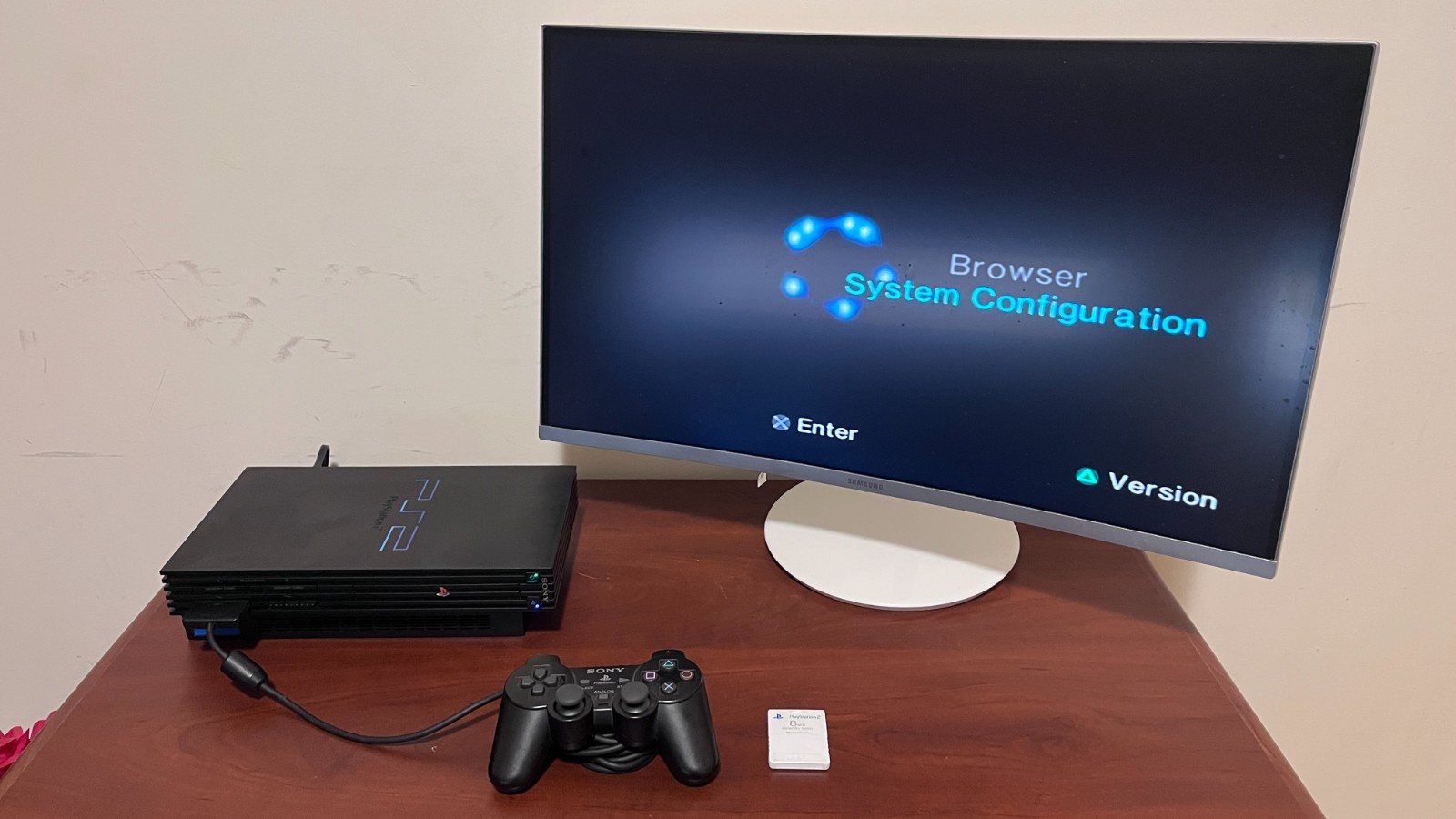 Sony PS2 Video Game System PlayStation 2 Console Controller + Memory Card