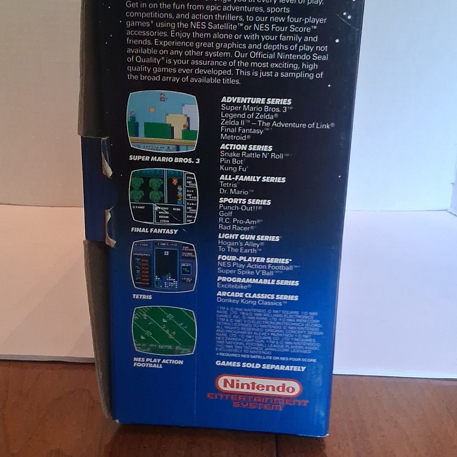 Nintendo NES Action Set NES-001 NTSC-U/C w Zapper SMB/Duck Hunt In Box