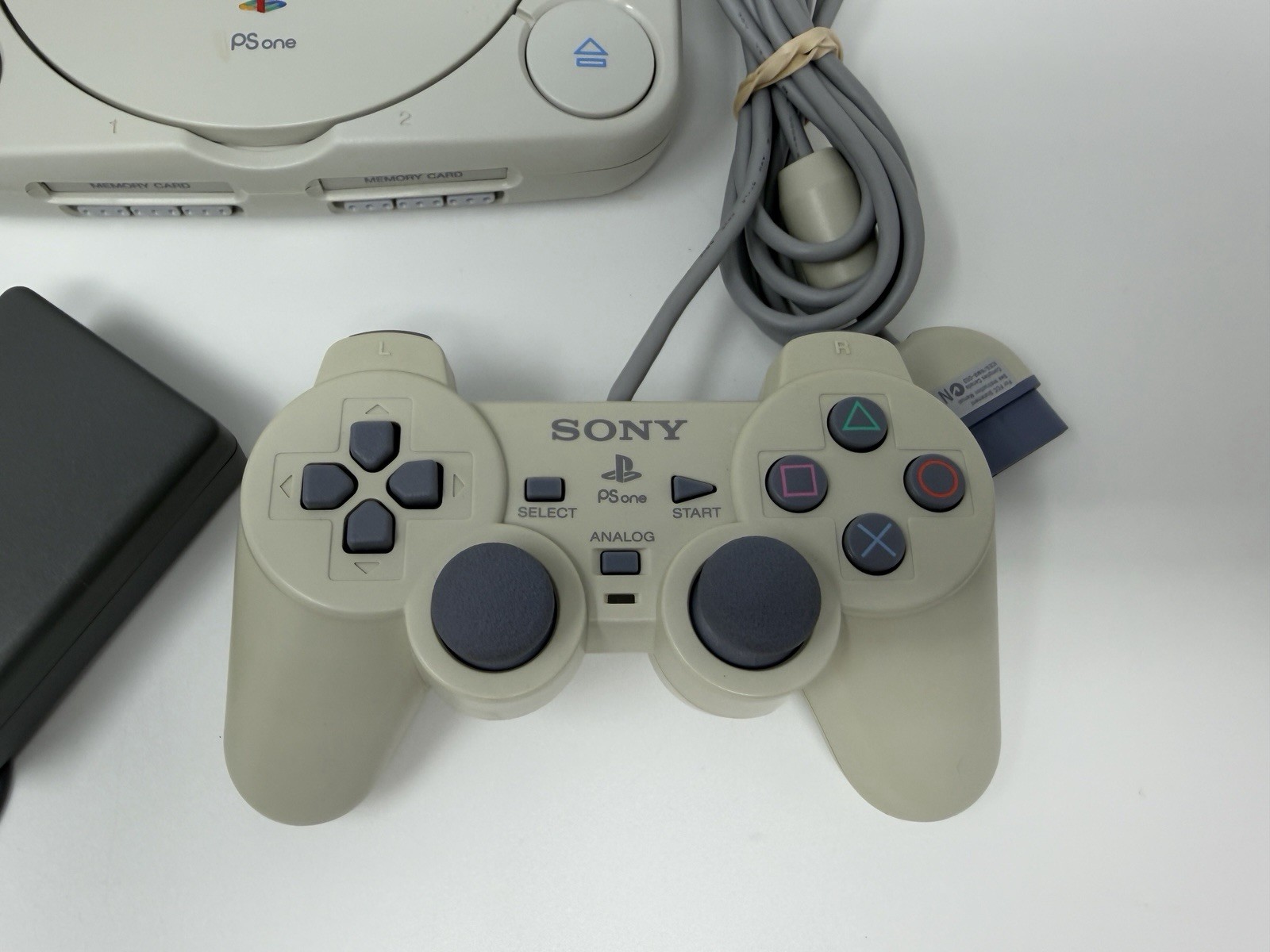Sony PSOne Slim White Console PS1 (SCPH-101) w OE Controller, OE Cords – Tested!