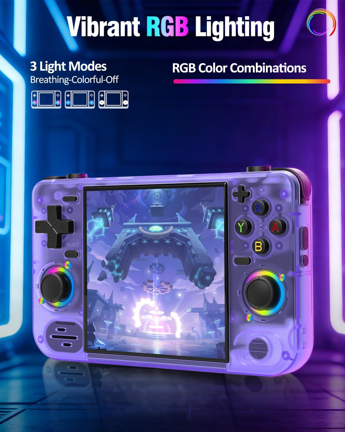 RF40H Retro Handheld Game Console, 4.0″ Retro Gaming Console, Built-In 20,000+ C