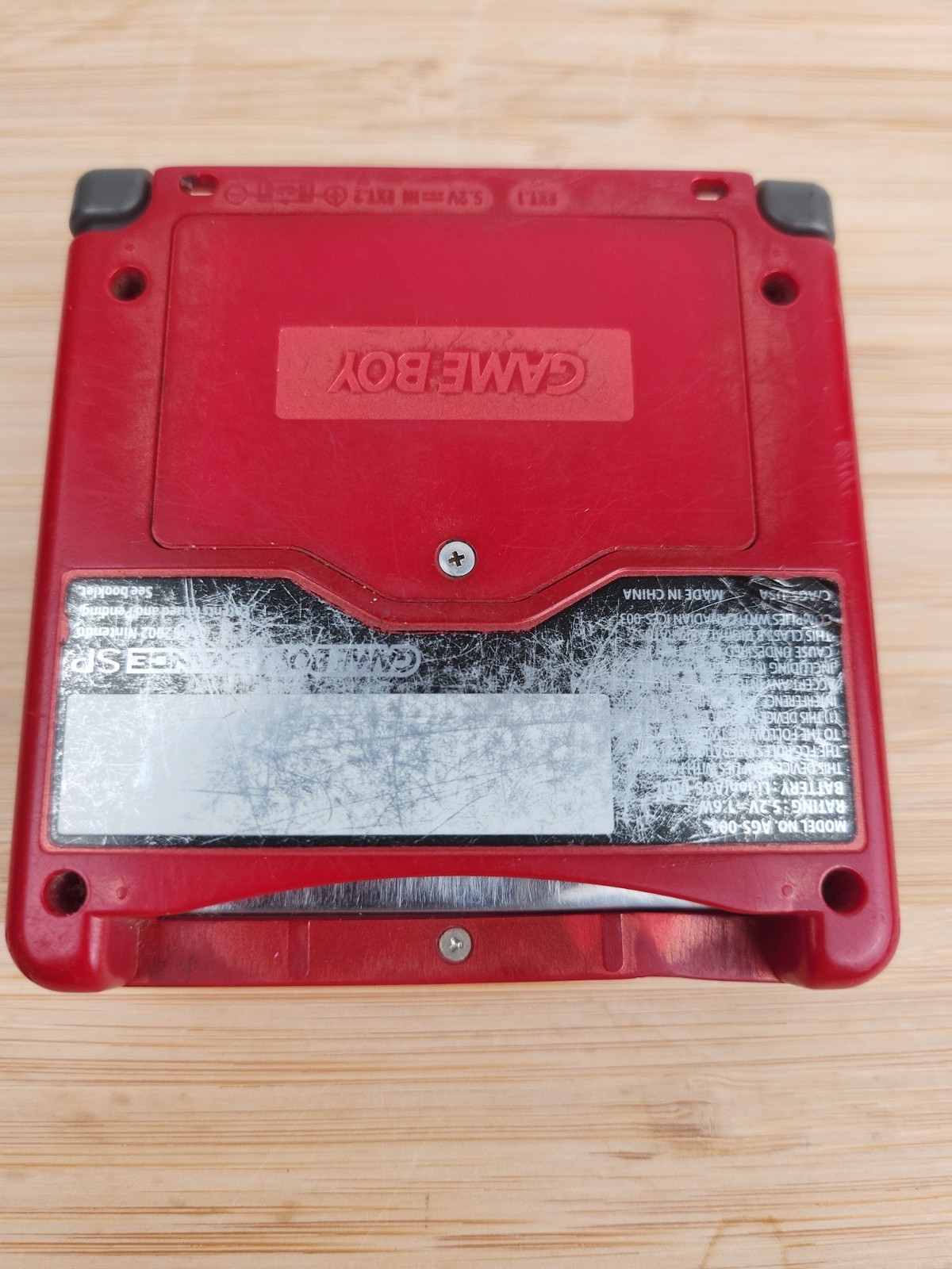 Nintendo Game Boy Advanced SP AGS-001 Red Painted Console Tested with Charger