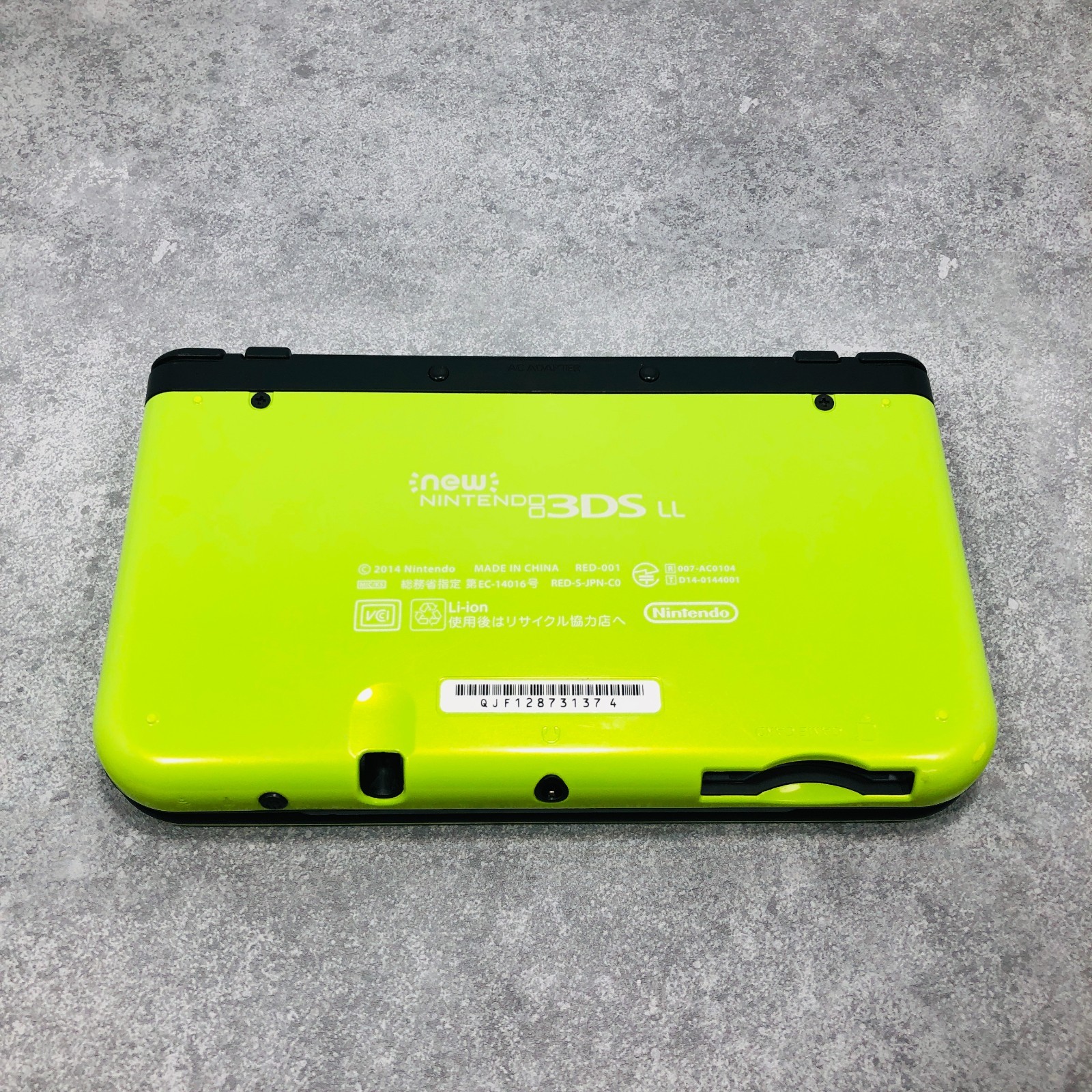 [EX+5] Nintendo new 3DS LL XL Lime Green Black Console & AC Adapter 06-106