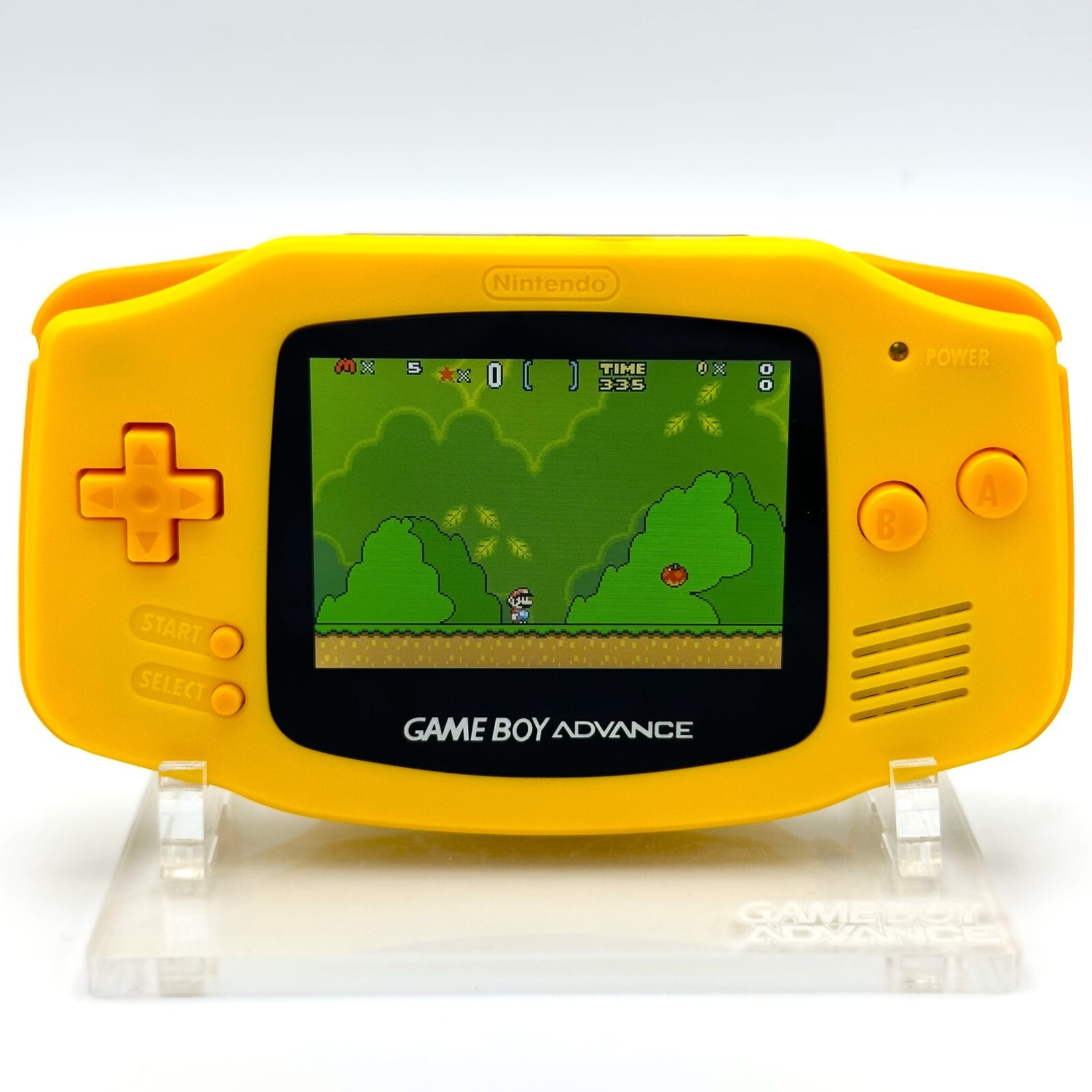 Nintendo Game Boy Advance GBA iPS V2 Backlight Backlit LCD Console Golden Yellow
