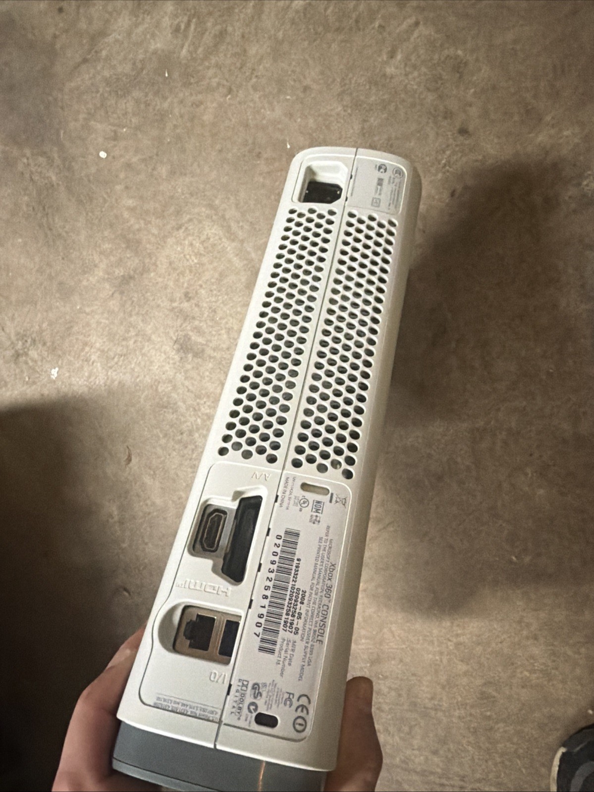 Xbox 360 Fat White Console Works But Disc Tray Issue READ! With Cable