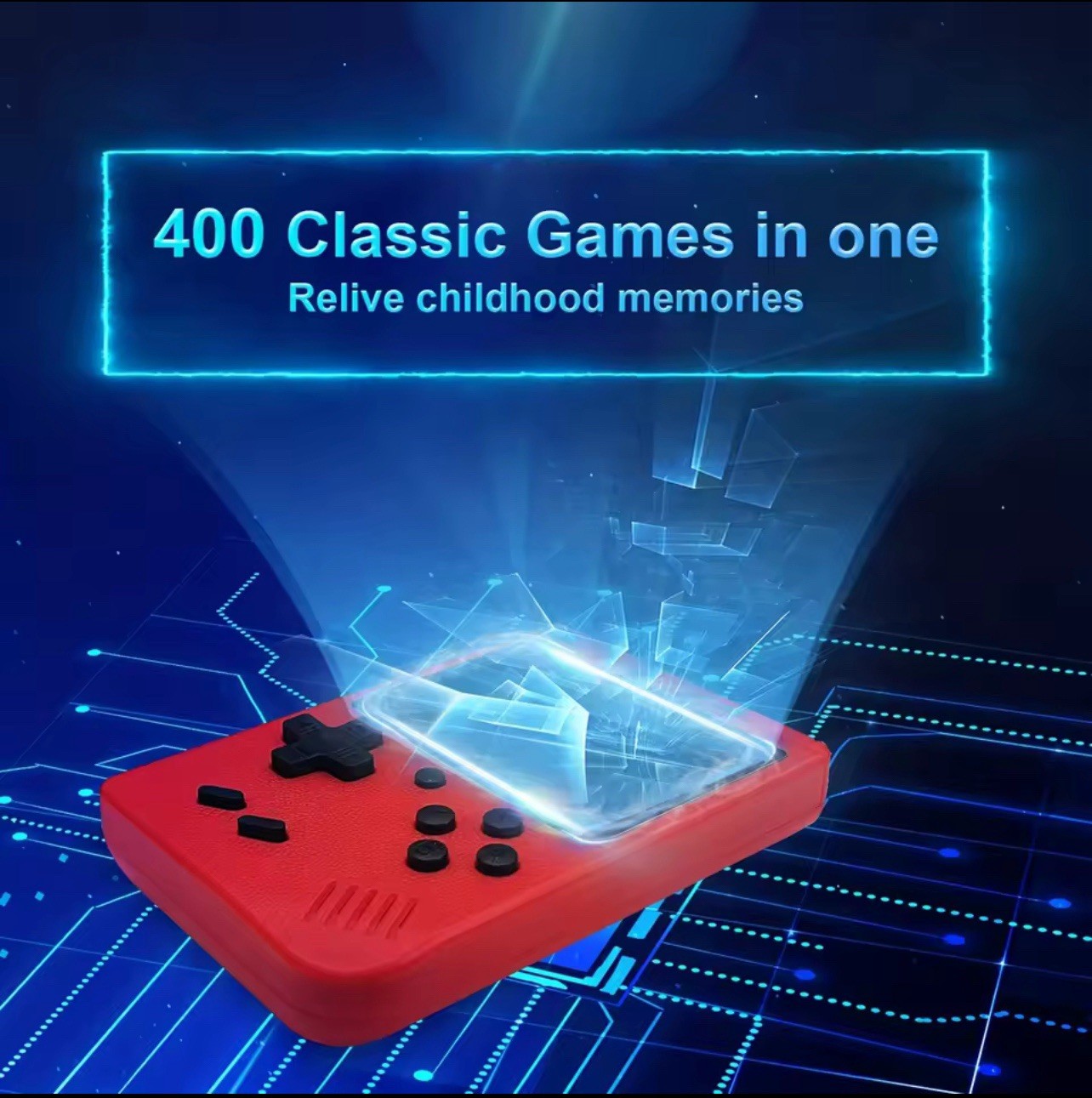 2.4 Inch LCD Screen Retro Video Game Console Built-in 400 Games- Game Console