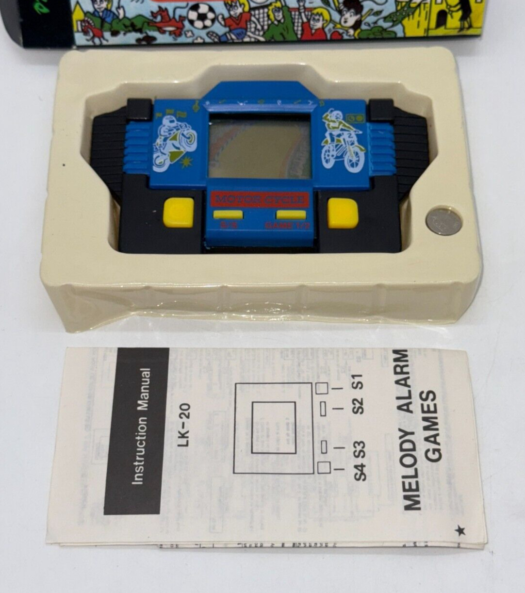 MOTORCYCLE – LCD Game & Watch Portable Console – 1990’s – DEADSTOCK – BOXED