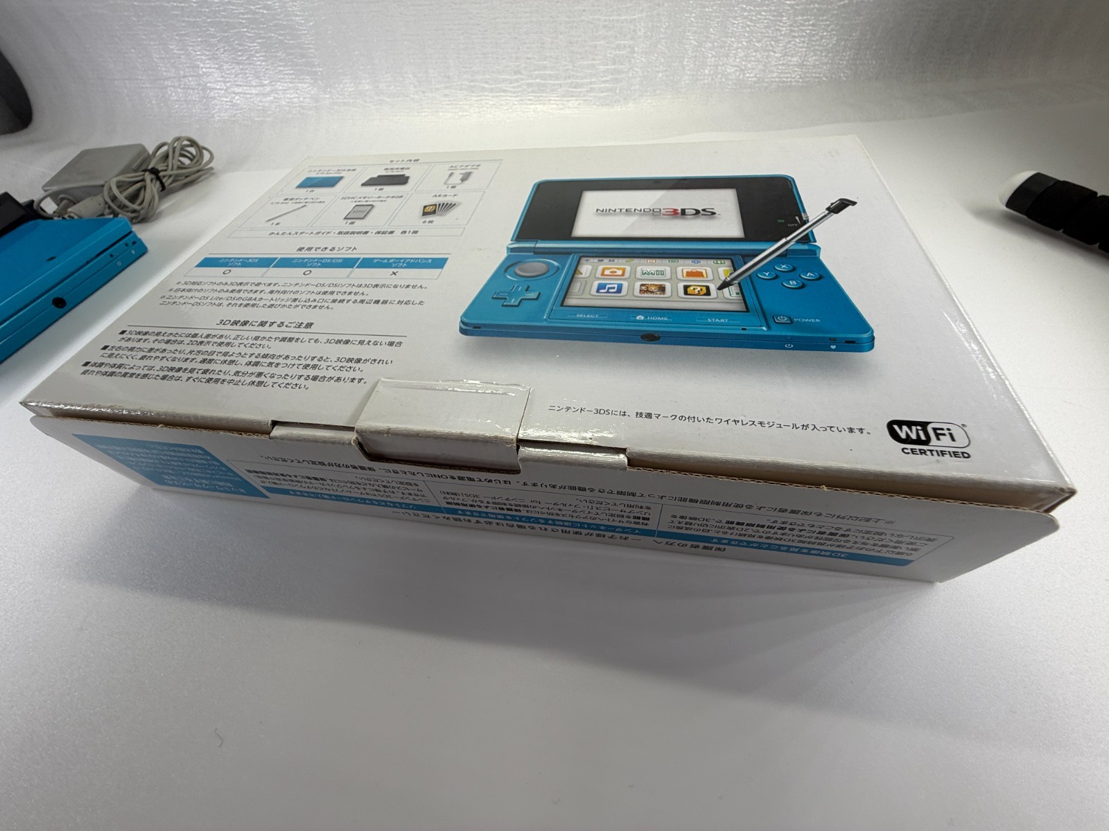 Nintendo 3DS Console Light Blue Japanese Ver. Boxed CIB SD Card AR Cards Tested