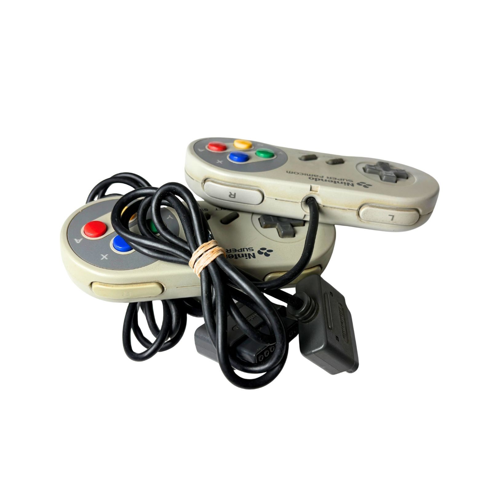 Nintendo Super Famicom Console Set w/2 Controllers + 8 Games Tested SNES