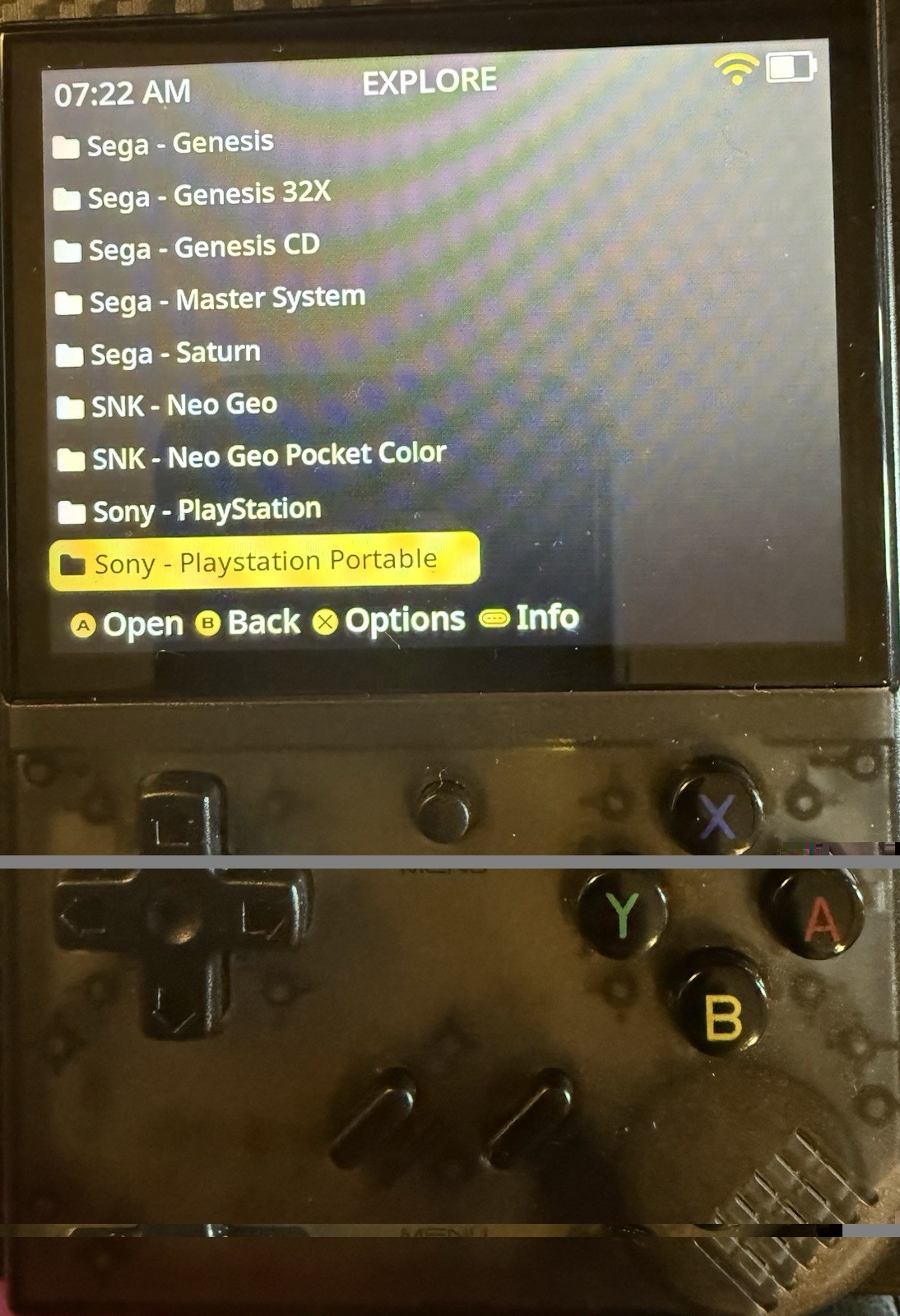 RG35XX Plus | Dual 32+256GB muOS Jacaranda | Black Transparent | Power On & Play