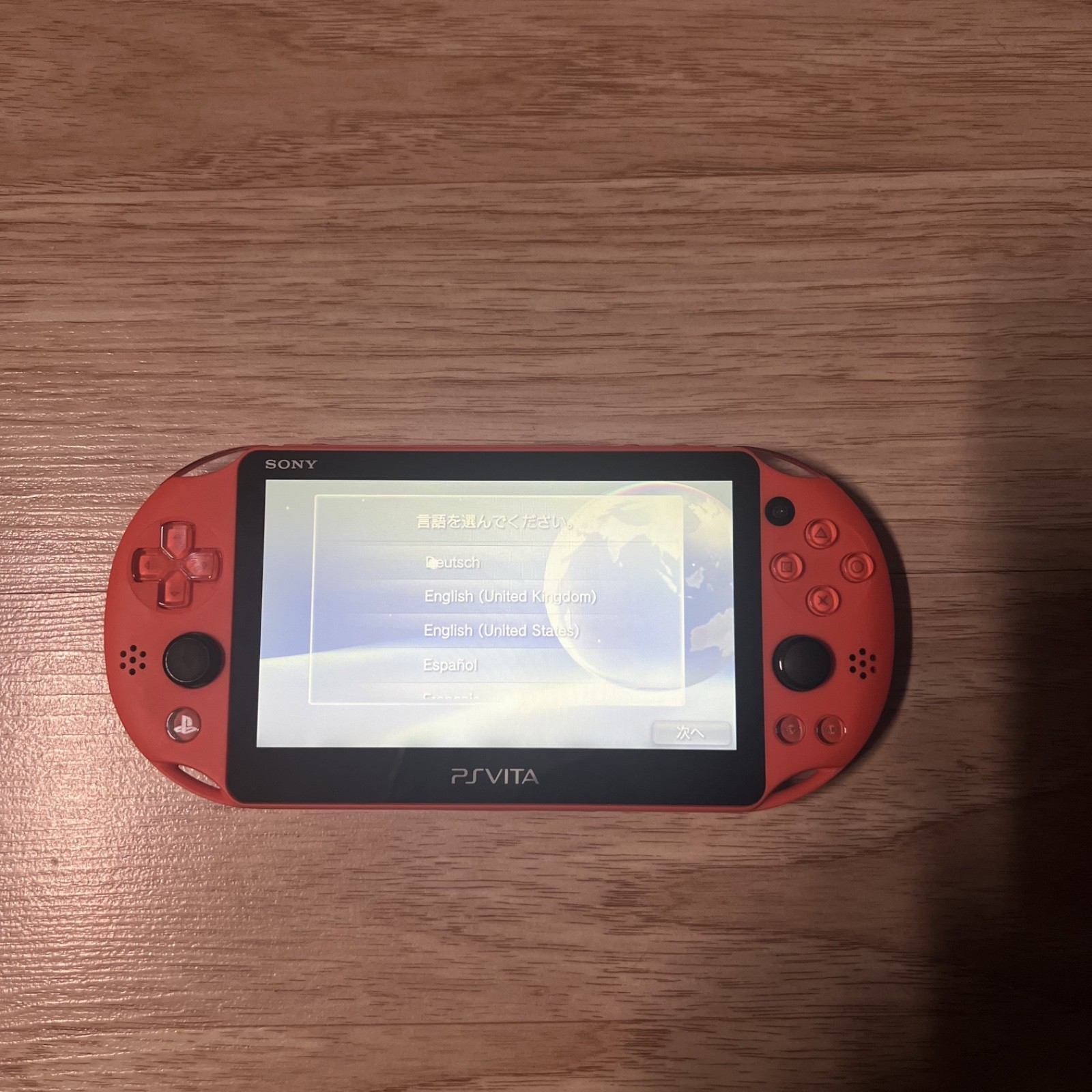 Sony PS Vita 2000 Neon Orange EX Region Free Console w Charger Micro SD 256GB