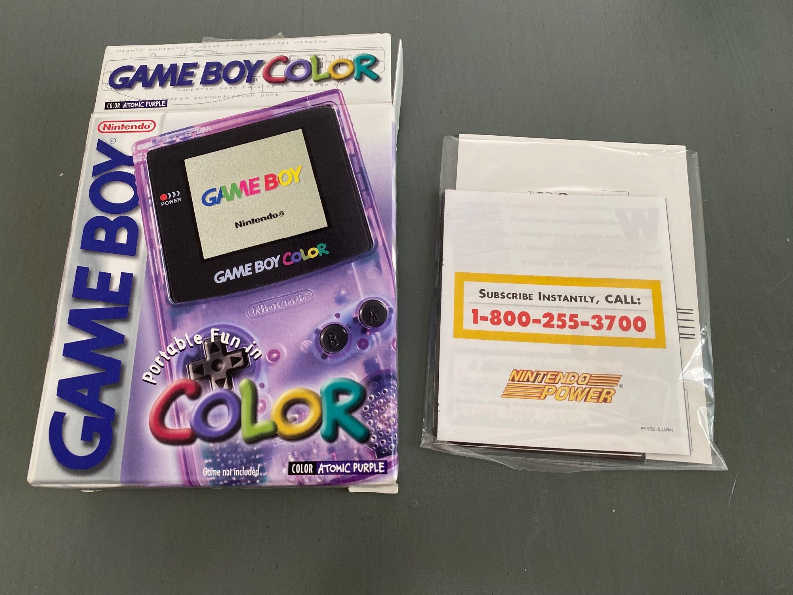 Nintendo Game Boy Color (GBC) – Atomic Purple, Barely Used EX Condition! Plays!