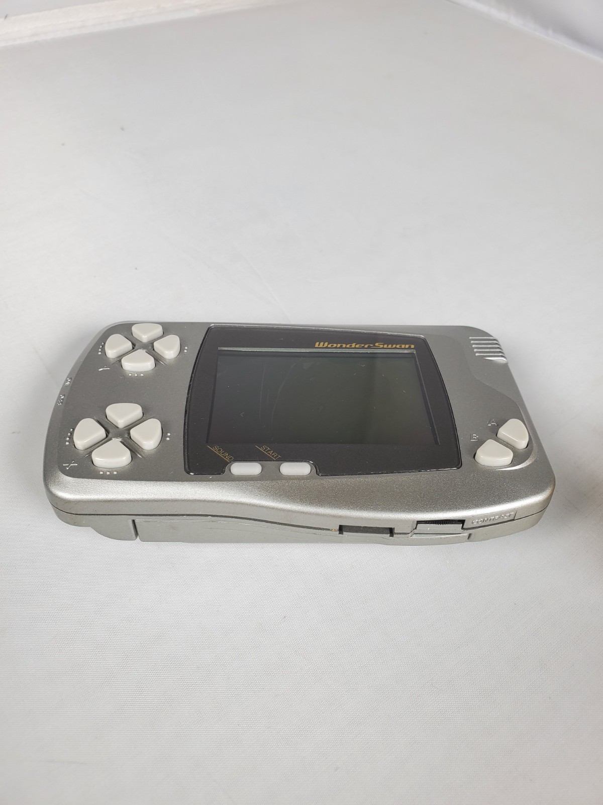 Bandai WonderSwan Silver Metallic SW-001 Handheld Console LCD Burn Used