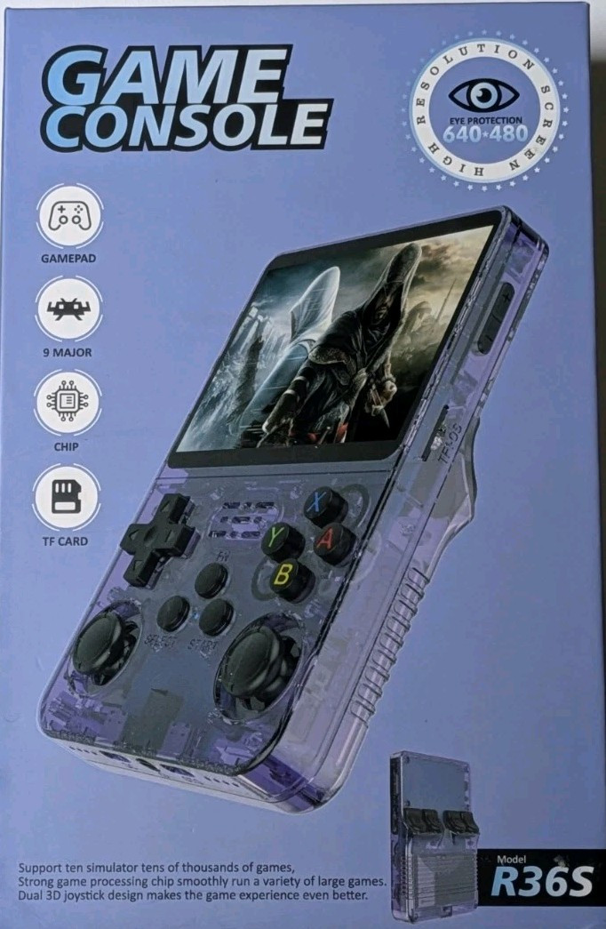 R36S Retro Handheld Game Console with 64G Built-in 15000+ Classic Games