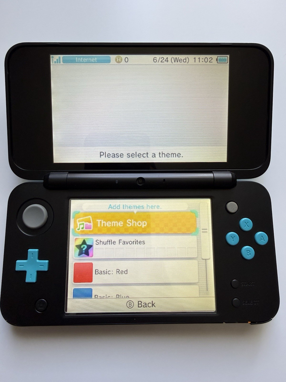Nintendo 2DS XL LL Black x Turquoise English Region Free 64GB Charger
